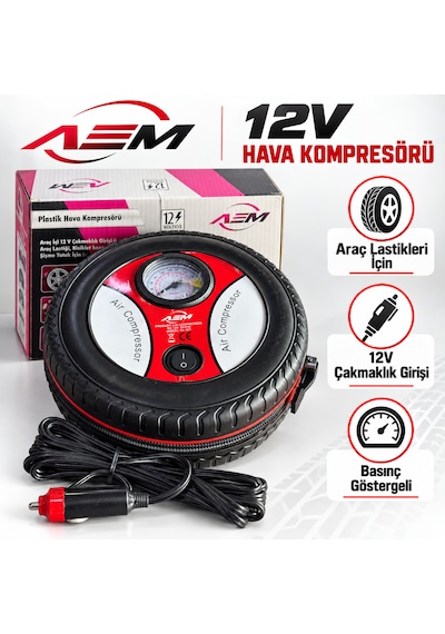 Aem Kompresör Hava Şişirme 0 - 150 Psı 0 - 10 Bar