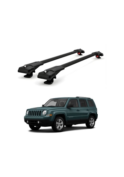 Jeep Patriot 2007-2011 İçin Ara Atkı Tavan Barı , Araç Üstü Ekipman Taşıma Barı Siyah 2 Adet