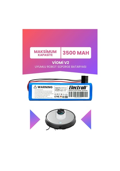 Viomi V2 Uyumlu Batarya 3500mah Pil