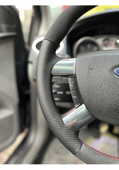 Ford Focus 2.5 Araca Özel Direksiyon Kılıfı Deri Sökülüp Yapılma