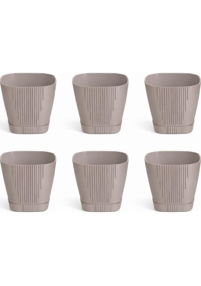 So-zb01 Zambak Dekoratif Plastik Saksı 0.8 Lt No:1 Mocha 6 Adet
