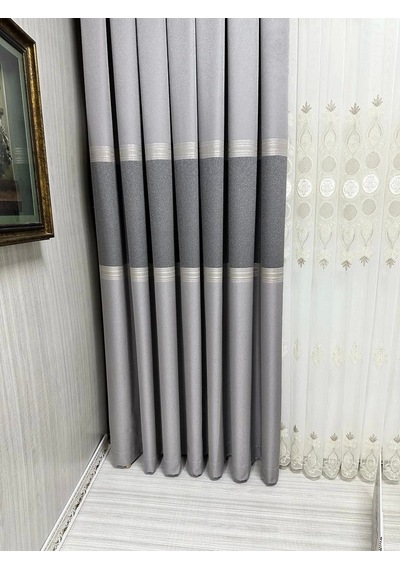Nivemeshome Manavgat Gri Ft632113 V-5401 1/3 Sık Pileli Fon Perde Apm Gri