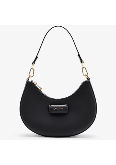 Lacoste Women's Casual Handbag Black 24 19 7 Cm Ayarlanabilir Askılı Kadın Omuz Çantası Siyah
