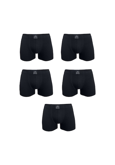 Malabadi Erkek Siyah 5 Li Pamuk Elastan Boxer 5m074 Siyah