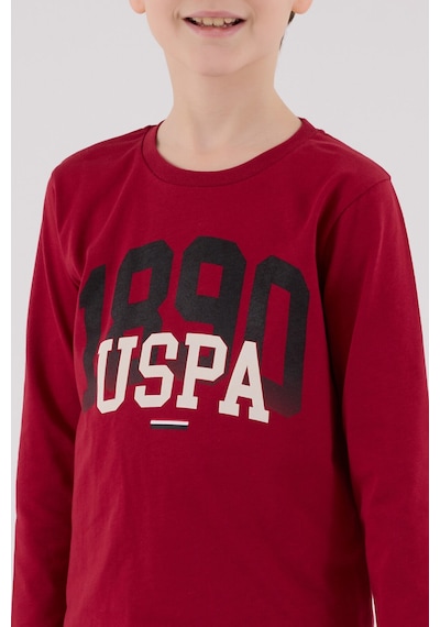 U.S. Polo Assn. U.s. Polo Assn Erkek Çocuk Bordo Pijama Takımı Us2203-c-v2