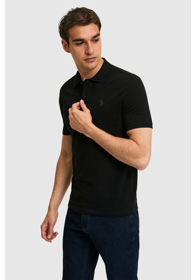 U.s. Polo Assn. Erkek Siyah Tişört Basic 50322347-vr046