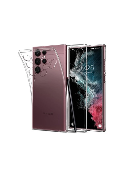 Uray Store Samsung Galaxy Uyumlu  S22 Ultra Kılıf Lüx Şeffaf Silikon