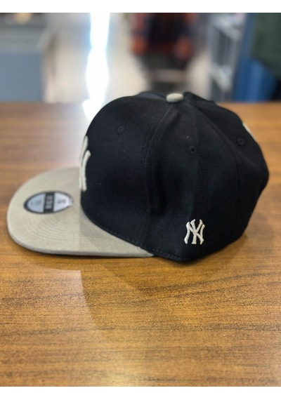 Hamze Ny Yankees Nakışlı Siyah Bej Hip Hop Snapback Rapper Basket Şapka