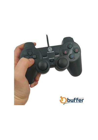 Çift Titreşimli Usb Kablolu Oyun Kolu Pc Uyumlu Vibration Gamepad Lisinya
