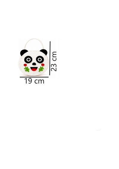 Tineke Kendin Yap Panda Keçe Çanta Yapım Seti Çocuk El Sanatları Hobi Kiti Beyaz İp Ve Plastik İ