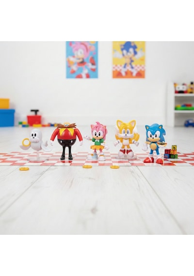 Sonıc, Amy, Taıls, Eggman Ve Rocky Aksiyon Figürleri 5'li Paket W19-422524-8-gen Sonic
