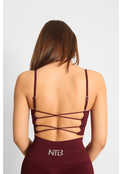 Nature The Brand Ntb Sırt Dekolteli Seamless Sporcu Sütyeni, Bra,fitness, Yoga, Pilates, Antrenman, Spor Bra Bebe Mavisi