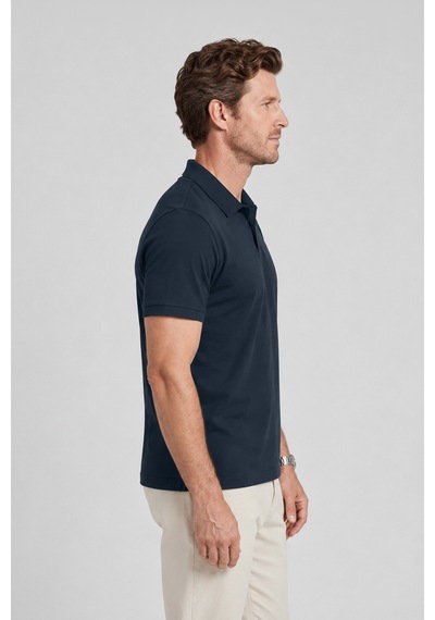Goffra Erkek Prestige Polo Yaka Tişört 110s Pima Pamuğu Likit Amonyak Merserize Lacivert M120-k0141-02