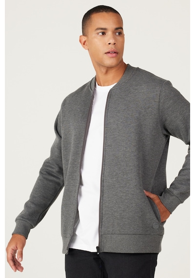 AC&Co / Altınyıldız Classics Erkek Antrasıt Melanj Standart Fit Normal Kesim İçi Polarlı Kolej Yaka Pamuklu Sweatshirt Ceket Antrasit Melanj AC&Co / Altınyıldız Classics Erkek Antrasıt Melanj Standart Fit Normal Kesim İçi Polarlı Kolej Yaka Pamuklu Sweatshirt Ceket Antrasit Melanj