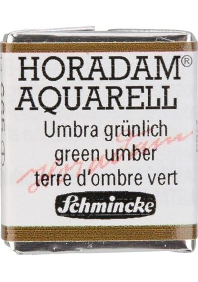Schmincke Horadam Aquarell Artist Sulu Boya Green Umber Yarım Tablet