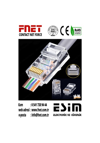 Ez-Rj45 Yeni Nesil Jack Konnektör 100 Adet