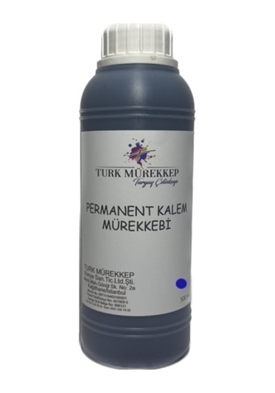 Permanent Kalem Mürekkebi Mavi 500 Ml.