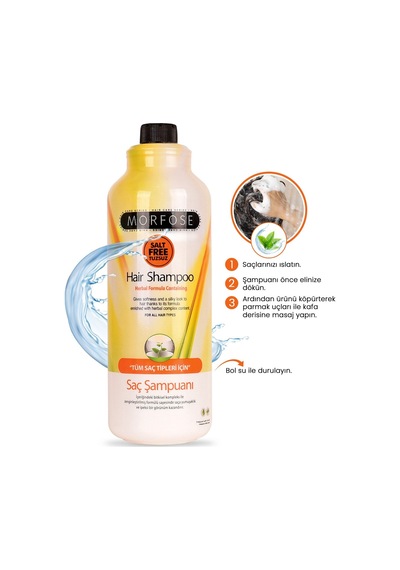 Tuzsuz Şampuan Tüm Saçlar Için 1000 Ml 2'li Set
