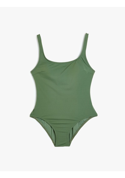 Koton Basic Mayo U Yaka Slim Fit Astarlı Pedli Yeşil 4sak20060mm Yeşil