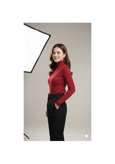 Sonbaharmoda Kadın Boğazlı Triko Badi Kazak Esnek Likralı, Yumuşak Dokulu, 100% Akrilik Kırmızı Sonbaharmoda Kadın Boğazlı Triko Badi Kazak Esnek Likralı, Yumuşak Dokulu, 100% Akrilik Kırmızı