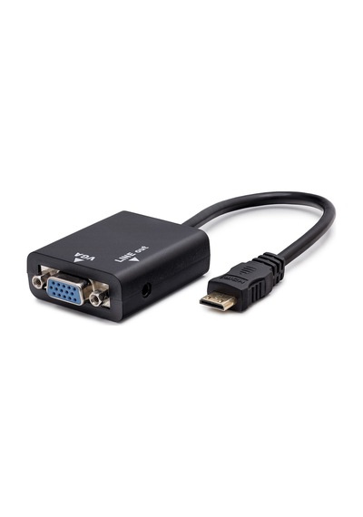 Mini Hdmi To Vga Ses Çıkışlı Görüntü Dönüştürücü - Siyah Hdx7762 Evimdeyokyok