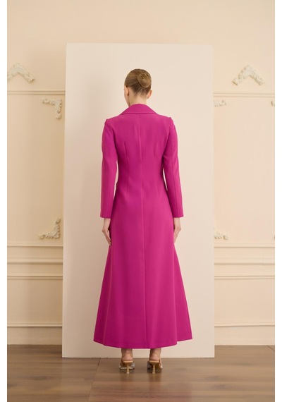Senna Rose Stone Dress Fuşya Fuşya