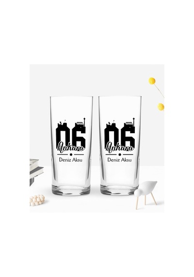Bk Gift Kişiye Özel İsimli Dtf Ankara Plaka Şehir Tasarımlı İkili Rakı Bardağı Seti, Arkadaşa Hediye, Sevgiliye Hediye Kobitmeyencom30260 Bk Gift
