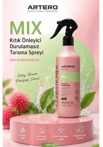 Artero Mix Kıtık Açıcı Durulamasız Köpek Ve Kedi Spreyi 300 Ml