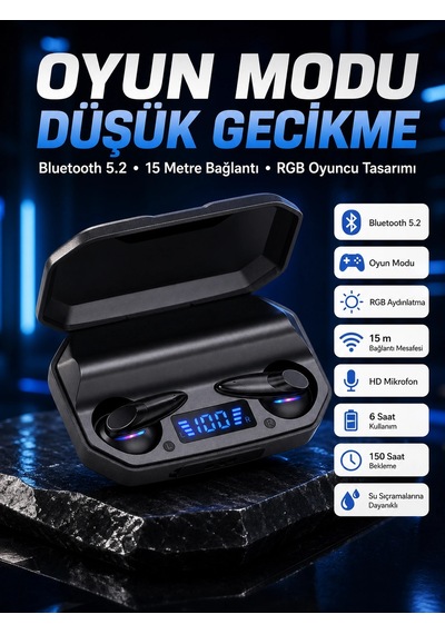 Mey İthalat Çhassasiyet Cevaplayabilen Akıllı Saat 5.2 Bluetooth Bağlantılı Kulaklık Diğer