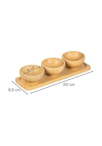 4 Parça Bambu Sosluk, Çerezlik, Kahvaltılık