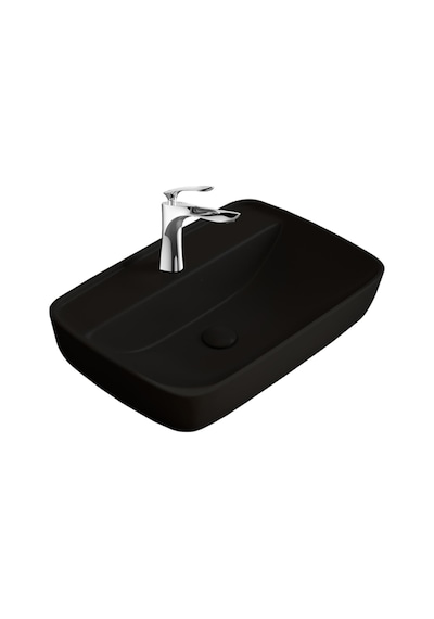 Paluci Enzo Matt Black Çanak Lavabo