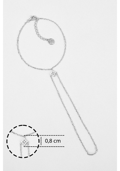 So Chic Niirvana 18 Ayar Beyaz Altın Kaplama 20 Cm Gümüş Şahmeran Rodyum