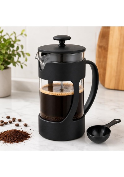 Tr French Press 350ml Kahve Makinesi, Kaşık Dahil Pot, Filtre Kahve Bitki Çayı Ihlamur Kuşburnu Sürahisi, Çay Dem Diğer