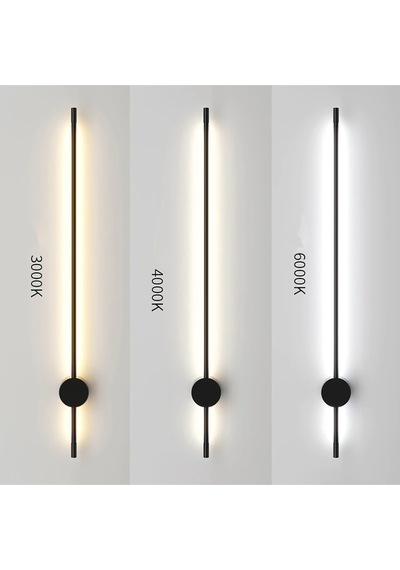 Led Duvar Aplik Çubuk Siyah