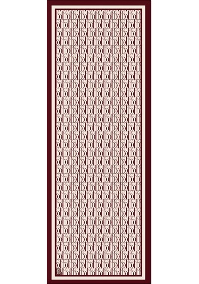 Bushu İmza Monogram Twill Şal 70x190 Bordo
