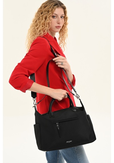Pierre Cardin 05pc26y111961 İmperteks Laptop Bölmeli Çok Cepli Omuz Ve El Çantası Siyah