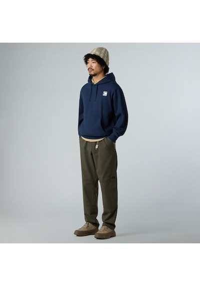 The North Face Mountain Logo Relaxed Erkek Kapüşonlu Sweatshirt-32356 Lacivert