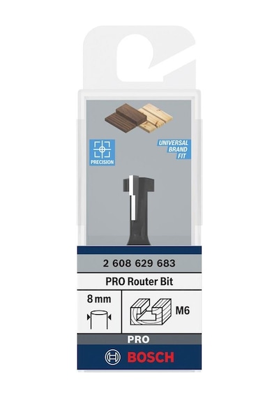 Bosch Pro 10.5x6.6 Mm Ahşap T Oluk Açma Freze Ucu 2608629683