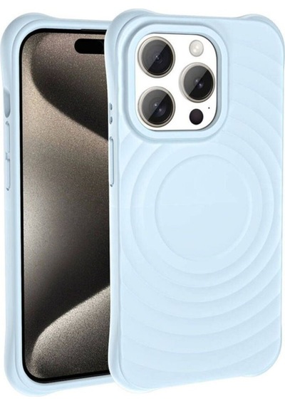 Apple Uyumlu iPhone 15 Pro Max M-safe Şarj Özellikli Airbagli Mat Görünümlü Zore Hepi Kapak Derin Mor