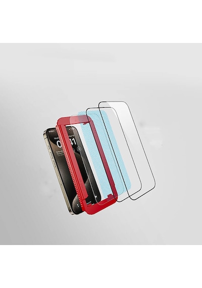 Apple Uyumlu   iPhone 14 Pro Max Casebang Clear Hd Ekran Koruyucu Ve Kolay Uygulama Aparatı