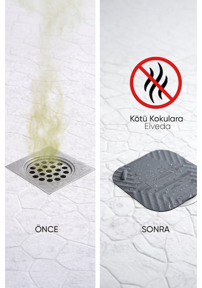 3'lü Gri Silikon Gider Kapağı Sabunluk Evye Süzgeci Seti Banyo Mutfak Koku Önleyici