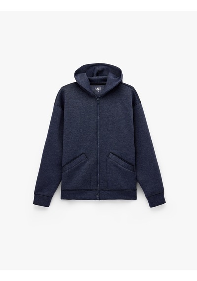 Koton Uzun Kollu Cepli Fermuarlı Kapşonlu Oversize Sweatshirt Lacivert Melanj 6sam70015nk 57x Koton Uzun Kollu Cepli Fermuarlı Kapşonlu Oversize Sweatshirt Lacivert Melanj 6sam70015nk 57x