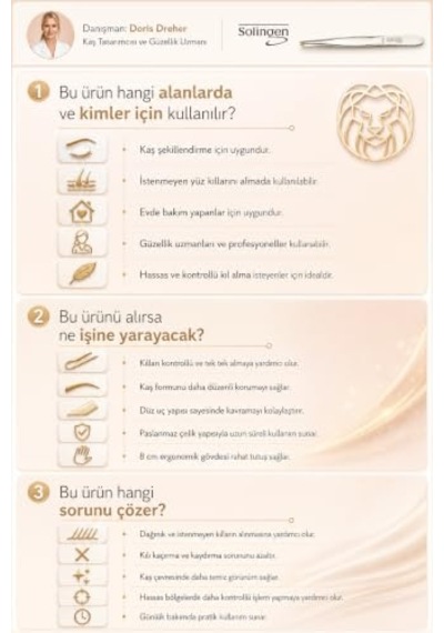 4 Mm Geniş Düz Uçlu Çelik Cımbız - Hassas Kaş Şekillendirme, Epilasyon Ve Profesyonel Kıl Alma Cımbızı Solingen Professional 721184