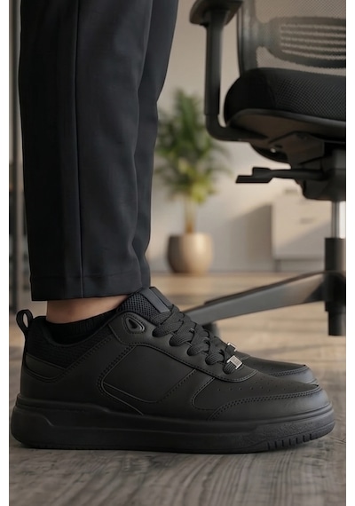 In Step Color-block Comfort: Siyah Erkek Çocuk Spor Ayakkabı