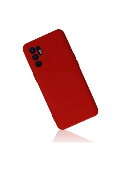 Newface Oppo Reno 6 Kılıf Nano İçi Kadife Silikon - Kırmızı