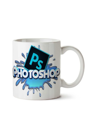 Photoshop-logo-png-pic İki Tarafı Baskılı Kupa Bardak Çok Renkli