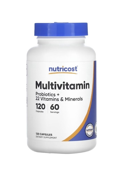 Nutricost Multivitamin Probiotic 22 Vitamin Minerals 120 Caps