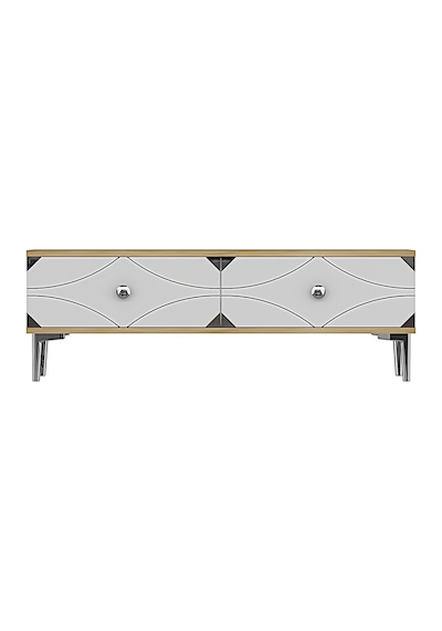 Tda1297dbs - Alfa120 Duvara Montaj Tv Stand, Tv Rafı, Tv Sehpası Safirmeşe - Beyaz - Sılver 120cm Tda1297dbs - Alfa120 Duvara Montaj Tv Stand, Tv Rafı, Tv Sehpası Safirmeşe - Beyaz - Sılver 120cm