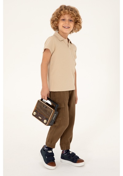 U.s. Polo Assn. Erkek Çocuk Kum Tişört 50295438-vr085 Kum