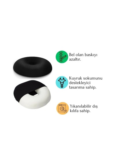Ortopedik Oturma Simidi Hemoroid, Basur Ve Kıl Dönmesi İçin Tamamlayıcı Minder Ev, Ofis Ve Araç Kullanımı Diğer